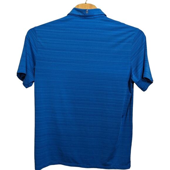 Tiger Woods Nike DriFit Golf Polo - Cerulean Blue Metal Snaps - Large - Preowned - Picture 2 of 3